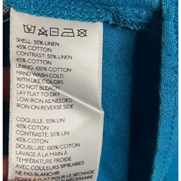 Staring At Stars Size 10 M Dress Blue White Aztec Cami Tank Embroidered Boho - Picture 7 of 9